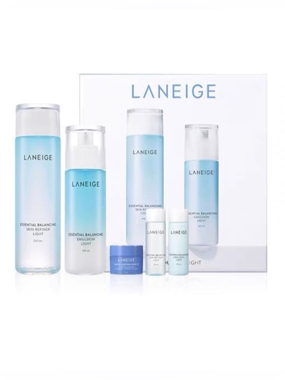 Laneige Basic Duo Set Light 5 Piece Skincare Hydration Health Beauty